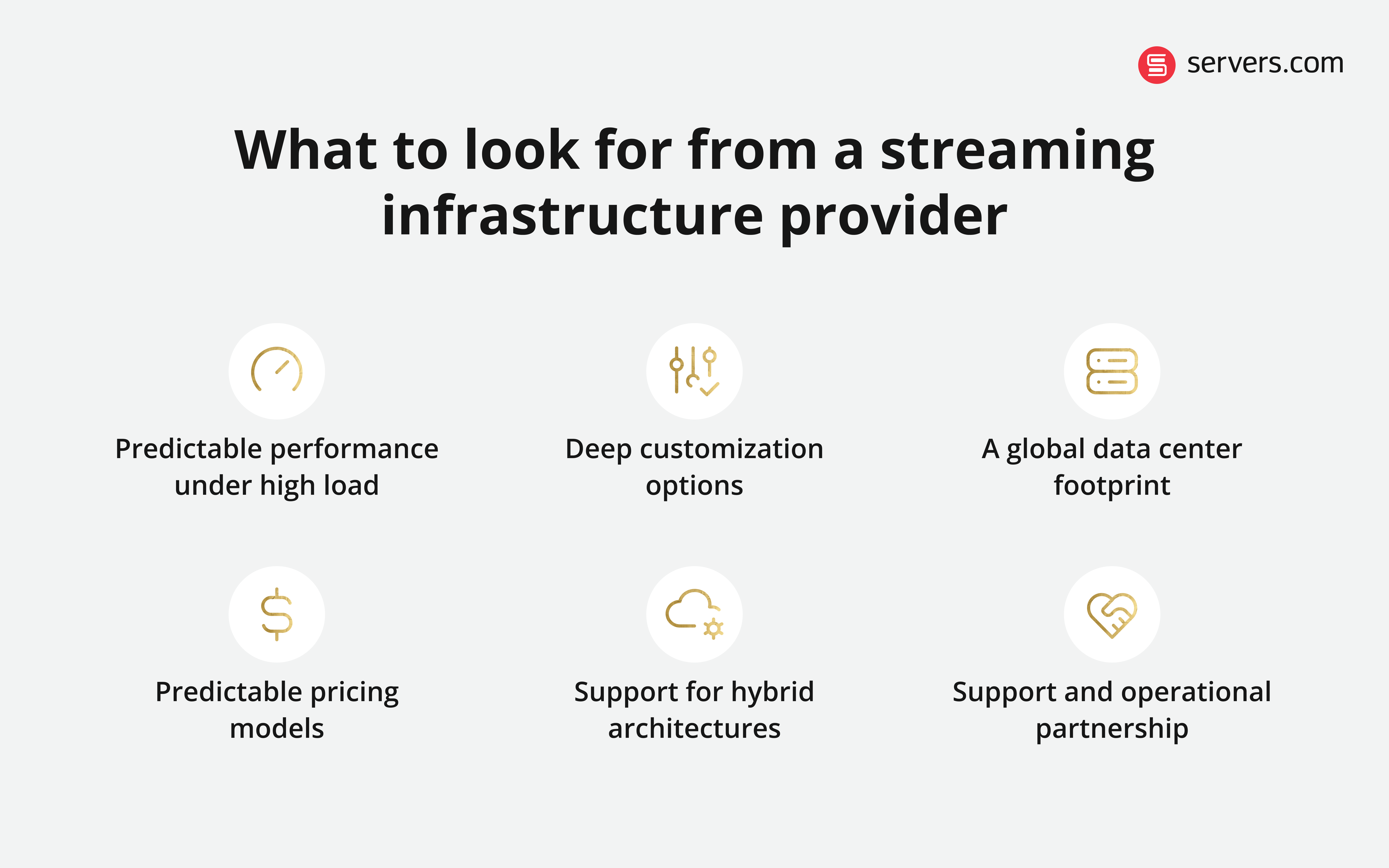 streaming infrastructure provider checklist
