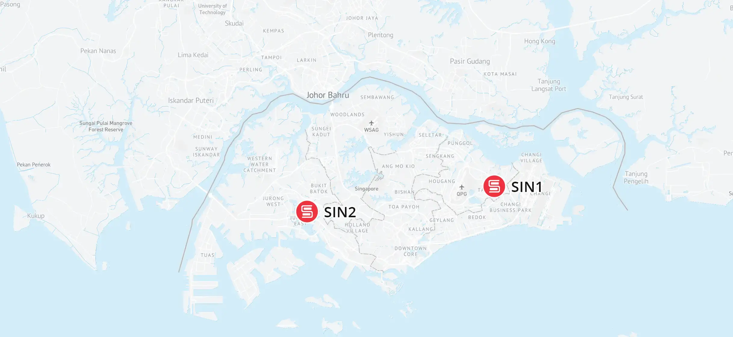 servers.com data centers in Singapore on map
